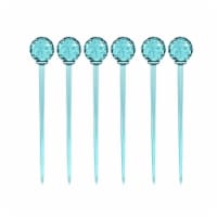 TarHong PCUPK8047CCA 4.5 in. Cube Cocktail Pick - Premium Plastic - Set of 6