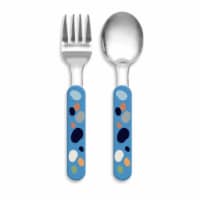 TarHong Jungle Animals Fork and Spoon Set - Blue