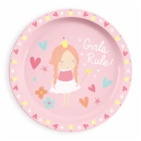 TarHong Girls Rule Rimmed Plate - Pink