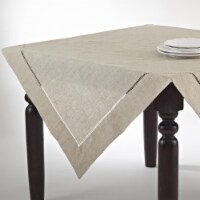 SARO 731.N40S 40 in. Square Toscana Table Topper - Natural