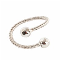 SARO NR219.S Curled Design Napkin Ring Silver - Set of 4