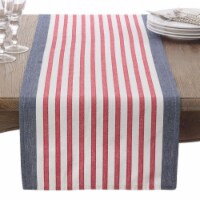 SARO 8027.NB1672B 16 x 72 in. Rectangle American Flag USA Red White & Blue Stripe Cotton Tabl