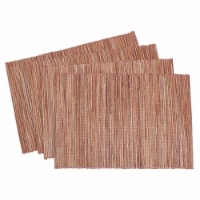 SARO 217.RU1420B Shimmering Woven Nubby Water Hyacinth Placemat  Rust - Set of 4