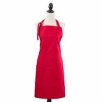 SARO 2443.R01 Classic Cuisine Denim Pocket Apron - Red