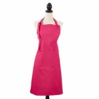 SARO 2443.FU01 Classic Cuisine Denim Pocket Apron - Fuchsia