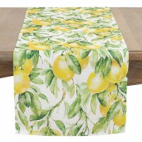 SARO 1528.M1672B 16 x 72 in. Persil Rectangle Printed Lemon Table Runner - Multi Color