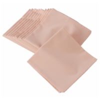 SARO 222.RS20S 100 Percent Square Cotton Dinner Napkins  Rose - Set of 12