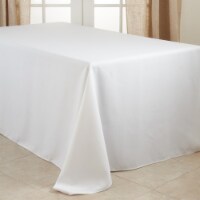 Saro Lifestyle 321.W90132B 90 x 132 in. Casual Design Everyday Tablecloth, White