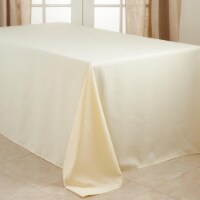 Saro Lifestyle 321.I90132B 90 x 132 in. Casual Design Everyday Tablecloth, Ivory