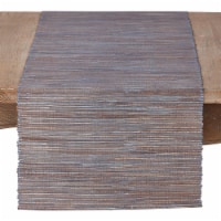 Saro Lifestyle 217.BG1454B 14 x 54 in. Shimmering Woven Nubby Water Hyacinth Table Runner, Br