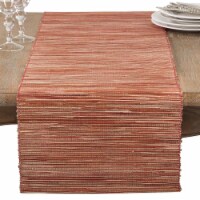 Saro Lifestyle 217.RU1454B 54 in. Shimmering Woven Nubby Water Hyacinth Table Runner, Rust