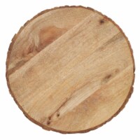 Saro Lifestyle CH668.N14R 14 in. Bark Edge Wood Charger Plates, Natural - Set of 4