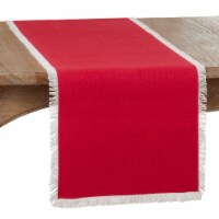 SARO 443.R1672B Table Runner with Fringe Border Design