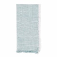 Saro 1919.TQ20S 20 in. Two-Tone Fringe Square Napkins, Turquoise - Set of 4