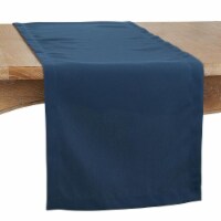 Saro 321.NB1672B 16 x 72 in. Casual Design Everyday Oblong Table Runner, Navy Blue