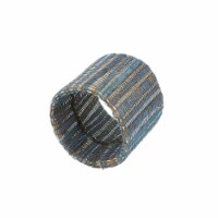 Saro Lifestyle NR271.BG 1.5 in. Shimmering Woven Nubby Napkin Rings, Blue & Grey - Set of 4