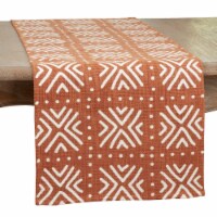 Saro Lifestyle 1512.TC1672B 16 x 72 in. Mudcloth Table Runner, Terracotta