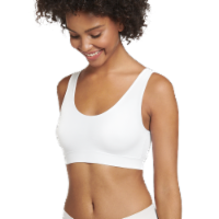 Jockey® Women's Modern Micro Scoop Neck Crop Top - White