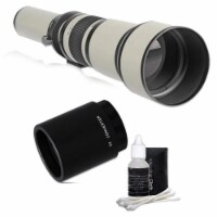 650-1300mm Telephoto Lens W/ 2x Teleconverter =650-2600mm For Dslr Camera
