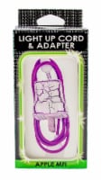 James Paul Products Lightning Pattern Light Up Cord & Adapter - White/Purple Perspective: Main