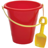 James Paul Products Bucket with Shovel - Red Perspective: Main