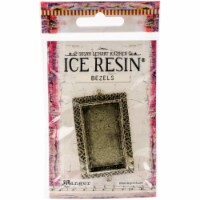 Ice Resin Milan Bezels Closed Back Rectangle Large-Antique Bronze