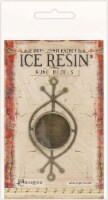 Ice Resin Rune Bezel Round-Antique Bronze