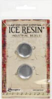 Ice Resin Industrial Bezel Collection-Sterling Circles-Small 2/Pk