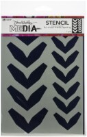 Dina Wakley Media Stencils 9 X6 -Large Fractured Chevrons