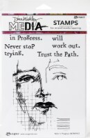 Dina Wakley Media Cling Stamps 6 X9 -Work In Progress