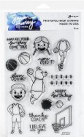 Simon Hurley create. Clear Stamps 6 X9 -Slam Dunk!