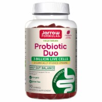 Jarrow Formulas® Raspberry Flavor Probiotic Duo Daily Gut Balance Gummies