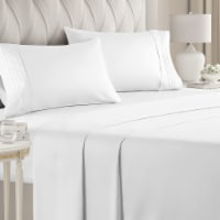 CGK Unlimited 4 Piece Microfiber Sheet Set - King - White