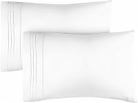 CGK Linens Soft Microfiber Pillowcase Set of 2 - Queen - White