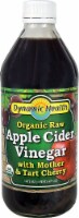 Dynamic Health  Organic Raw Apple Cider Vinegar with Mother & Tart Cherry