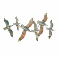 Metal Flying Seagulls Coastal Bird Wall Art Sculpture Ocean Beach Home Decor