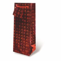 Wrap-Art 17143 Red Foil Hearts Bag with Plastic Rope Handle