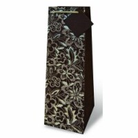 Wrap-Art 17171 Sophisticated Floral Wine Bottle Gift Bag
