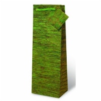 Wrap-Art 17174 Green Textured Wine Bottle Gift Bag