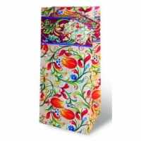 Wrap-Art 17195 Peach Floral Wine Bottle Perspective: Main