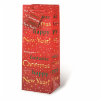 Wrap-Art Fantastic Christmas Printed Wine Bag