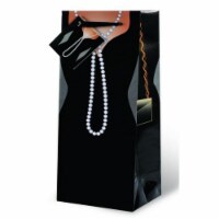 Wrap-Art 17432 Little Dress Wine Bottle Gift Bag Black