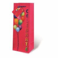Wrap-Art 17443 Celebrate Printed Papper Bag with Plastic Rope Handle