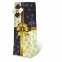 Wrap-Art 17450 Tied with A Bow Printed Papper Bag with Plastic Rope Handle