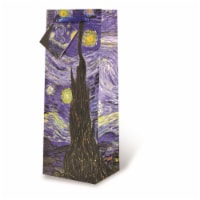 Wrap-Art 17530 Van Gogh - Starry Night Printed Papper Bag with Plastic Rope Handle