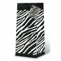 Wrap-Art 17607 Zebra Stripes Wine Bottle Gift Bag