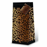 Wrap-Art 17608 Leopard Spots Wine Bottle Gift Bag
