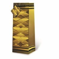 Wrap-Art 17611 Shades of Gold Printed Papper Bag with Plastic Rope Handle