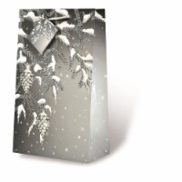 Wrap-Art 17617 2-Bottle Snow Cones Printed Papper Bag with Plastic Rope Handle