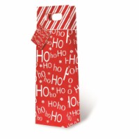 Wrap-Art 17625 HoHoHo Printed Papper Bag with Plastic Rope Handle